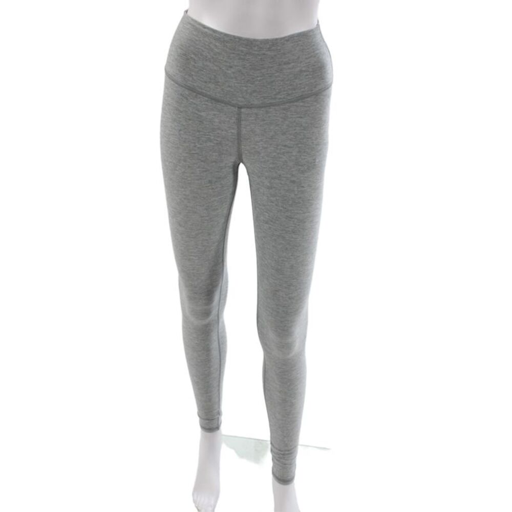 Alo Women Gray Ankle Leggings Athleisure Pull On Size 2XS